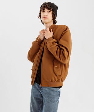 Blouson zippé style bombers homme vue2 - GEMO 4G HOMME - GEMO