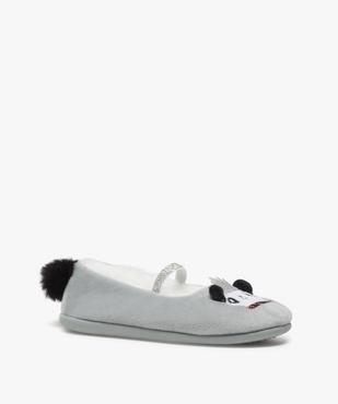 Chaussons fille forme ballerine avec motif panda vue2 - GEMO 4G FILLE - GEMO