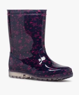 Bottes de pluie fille à motifs étoiles vue2 - GEMO (ENFANT) - GEMO