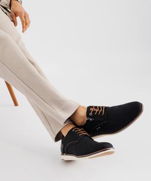 Derbies décontractés fermeture lacets et zip homme - Mario Baldano vue1 - MARIO BALDANO - GEMO