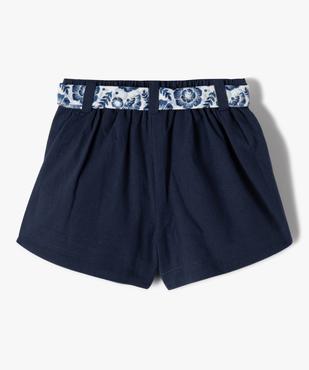 Short bébé fille avec ceinture à nouer - LuluCastagnette vue3 - LULUCASTAGNETTE - GEMO