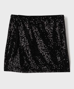Jupe courte à paillettes fille vue3 - GEMO (JUNIOR) - GEMO