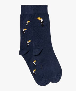 Chaussettes hautes à motif toucan homme (lot de 2) vue1 - GEMO(HOMWR HOM) - GEMO