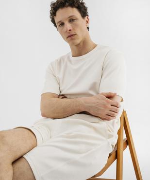 Tee-shirt manches courtes en maille fantaisie homme vue2 - GEMO 4G HOMME - GEMO