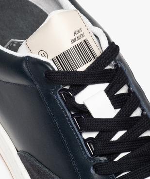 Baskets homme dessus cuir à semelle contrastante – Tanéo vue6 - TANEO - GEMO