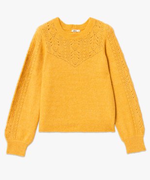 Pull en maille ajourée avec boutons décoratifs femme vue4 - GEMO 4G FEMME - GEMO