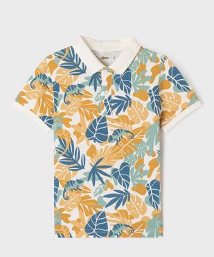Polo manches courtes à motifs exotiques garçon vue1 - GEMO (ENFANT) - GEMO