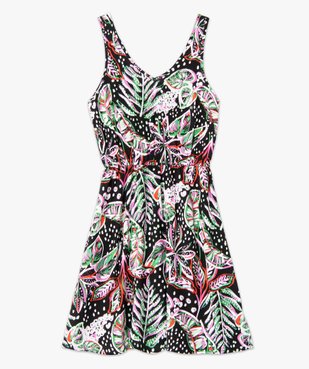 Robe femme à motifs exotiques avec double encolure V  vue4 - GEMO 4G FEMME - GEMO