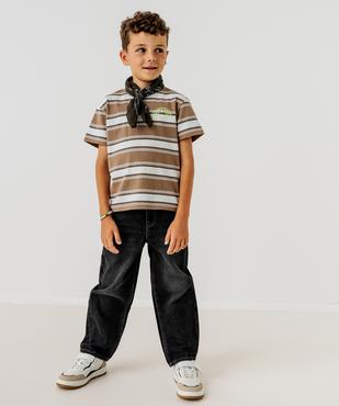Jean wide leg avec taille ajustable garçon vue1 - GEMO (ENFANT) - GEMO