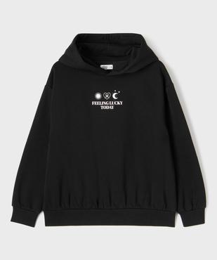 Sweat à capuche loose imprimé devant et dos fille vue1 - GEMO 4G FILLE - GEMO