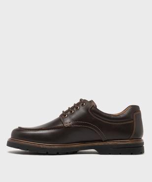 Derbies casual en cuir homme - Tanéo vue3 - TANEO - GEMO