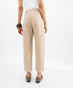 Pantalon en coton stretch coupe carotte femme vue3 - GEMO 4G FEMME - GEMO