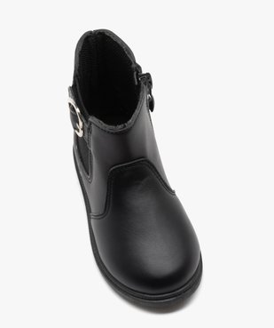 Boots bébé fille unies style Chelsea avec petits coeurs vue5 - PREMIER PRIX BY GEMO - GEMO
