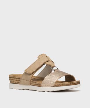 Sandales mules confort avec semelle compensée femme vue2 - G'FLEX - GEMO