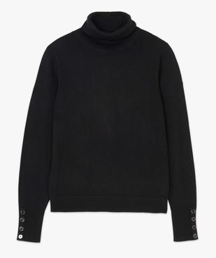 Pull femme en maille fine à col roulé vue4 - GEMO 4G FEMME - GEMO