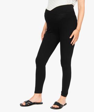 Pantalon de grossesse en maille style legging avec ceinture croisée vue1 - GEMO (MATER) - GEMO