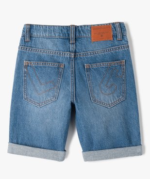 Bermuda garçon en jean avec poches plaquées - LuluCastagnette vue3 - LULUCASTAGNETTE - GEMO