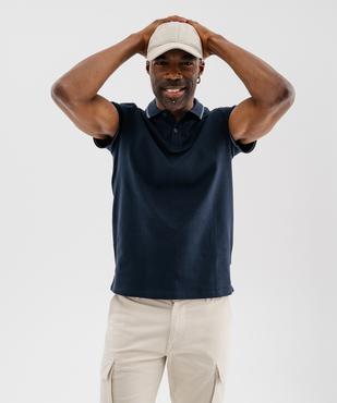 Polo à manches courtes et finitions fantaisie homme vue2 - GEMO 4G HOMME - GEMO