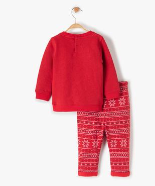 Ensemble bébé 2 pièces sweat + legging  en molleton chaud spécial Noël vue3 - GEMO 4G BEBE - GEMO