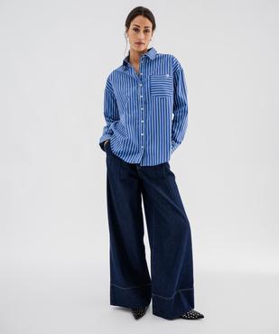 Jean cropped wide leg taille haute femme - LuluCastagnette X Alizée vue5 - LULUCASTAGNETTE - GEMO