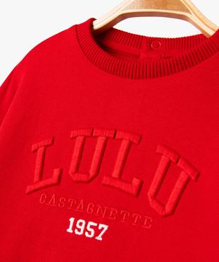 Sweat avec inscription brodée bébé garçon - LuluCastagnette vue3 - LULUCASTAGNETTE - GEMO