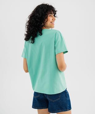 Tee-shirt manches courtes coupe oversize femme - LuluCastagnette vue3 - LULU CASTAGNETTE GEMO FOR GOOD - GEMO