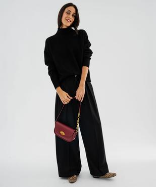 Pull col montant avec couture sur l’avant femme vue4 - GEMO(FEMME PAP) - GEMO