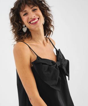 Robe courte à fines bretelles femme vue2 - GEMO(FEMME PAP) - GEMO