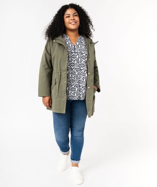 Blouse imprimée à manches 3/4 femme grande taille vue5 - GEMO 4G GT - GEMO