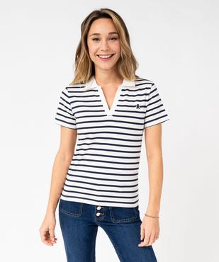 Polo manches courtes à rayures femme - LuluCastagnette vue5 - LULUCASTAGNETTE - GEMO
