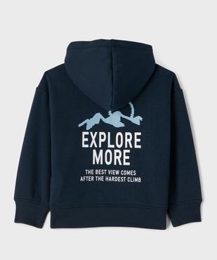 Sweat à capuche chaud avec doublure velours garçon vue3 - GEMO (ENFANT) - GEMO