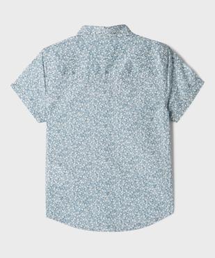 Chemise manches courtes en coton fleurie garçon vue3 - GEMO 4G GARCON - GEMO