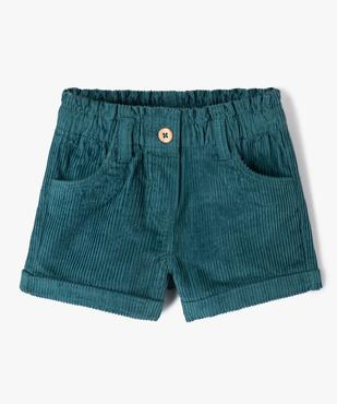 Short bébé fille en velours grosses côtes vue1 - GEMO(BEBE DEBT) - GEMO