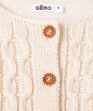 Gilet fille sans manches à maille fantaisie pailletée vue3 - GEMO (ENFANT) - GEMO