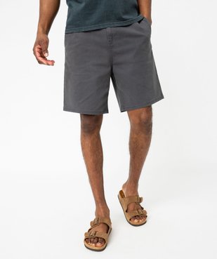 Bermuda chino en coton stretch et taille élastiquée homme vue1 - GEMO (HOMME) - GEMO