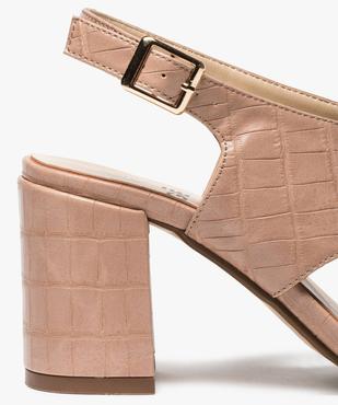 Sandales femme à talon et larges brides croisées vue6 - GEMO(URBAIN) - GEMO