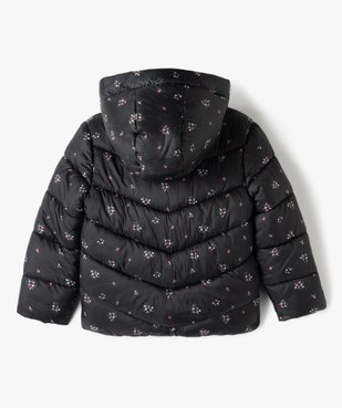 Blouson matelassé à capuche à motifs fleuris fille vue5 - 1E PRIX BY GEMO - GEMO