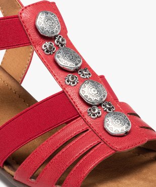 Sandales femme confort à talon et brides élastiquées vue6 - GEMO (CONFORT) - GEMO