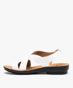 Sandales femme confort unies à semelle amortissante vue3 - GEMO (CONFORT) - GEMO