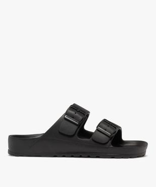 Mules de piscine femme à larges brides à boucle avec semelle crantée vue1 - GEMO (PLAGE) - GEMO