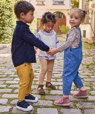 Ensemble 2 pièces bébé fille tee-shirt et salopette en jean - LuluCastagnette vue7 - LULUCASTAGNETTE - GEMO