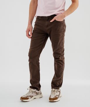 Jean straight en coton stretch à la couleur unique homme vue1 - GEMO 4G HOMME - GEMO