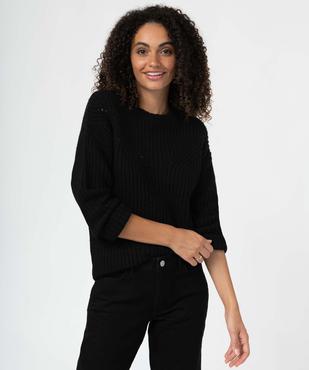 Pull femme en grosse maille fantaisie vue1 - GEMO(FEMME PAP) - GEMO