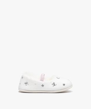 Chaussons fille ballerines à motifs avec col fourré  vue1 - GEMO (ENFANT) - GEMO