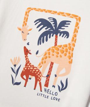 Tee-shirt manches ultra courtes coupe large avec motif bébé fille vue2 - GEMO 4G BEBE - GEMO