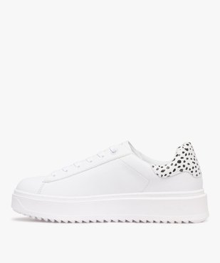Baskets femme unies à semelle plateforme effet dentelé - Ellesse vue3 - ELLESSE - GEMO