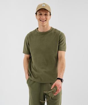 Tee-shirt manches courtes en maille fantaisie homme vue1 - GEMO 4G HOMME - GEMO