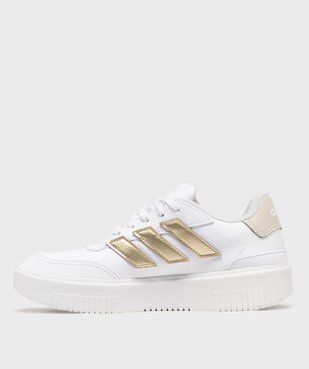 Baskets Court block bold avec semelle plateforme femme - Adidas vue3 - ADIDAS - GEMO