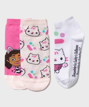Chaussettes courtes à motifs chats fille (lot de 3) - Gabby’s Dollhouse vue2 - GABBY - GEMO
