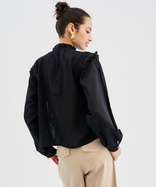 Blouse brodée à volants esprit bohème femme vue3 - GEMO(FEMME PAP) - GEMO